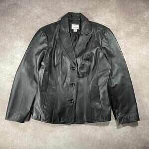 Vintage Women’s East 5th Genuine Black Leather Chic Jacket
